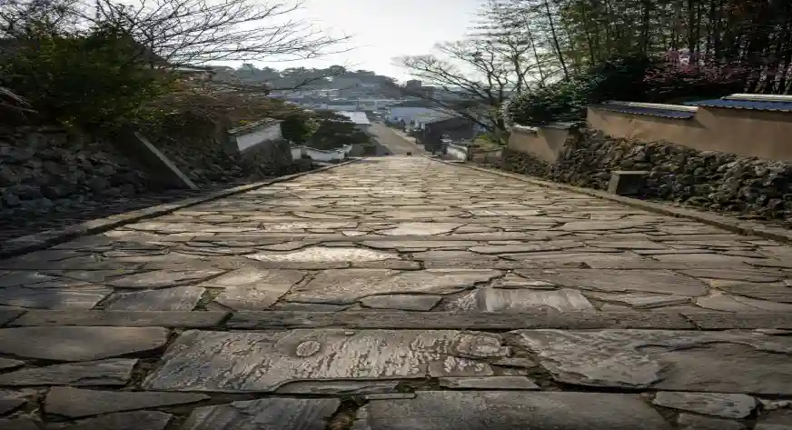 granite pathways and roadways