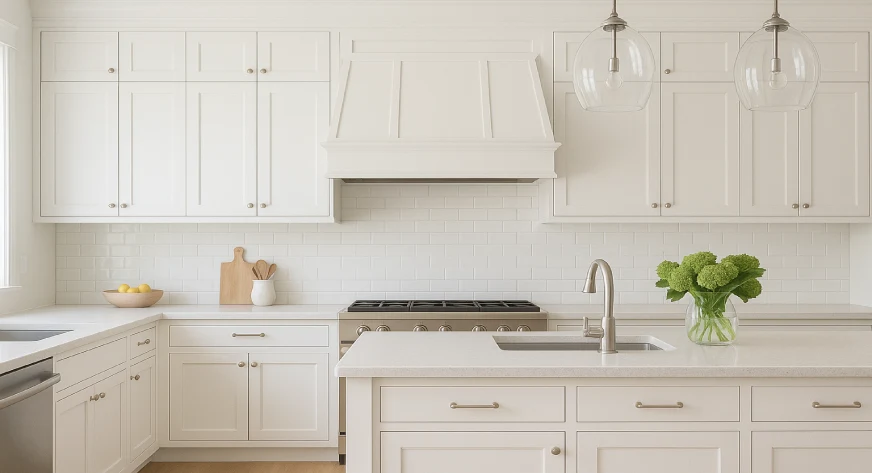 white cabinets