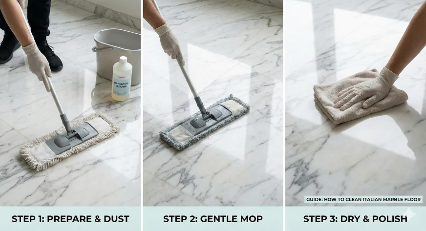 Step-by-Step Guide on How to Clean an Italian Marble Floor